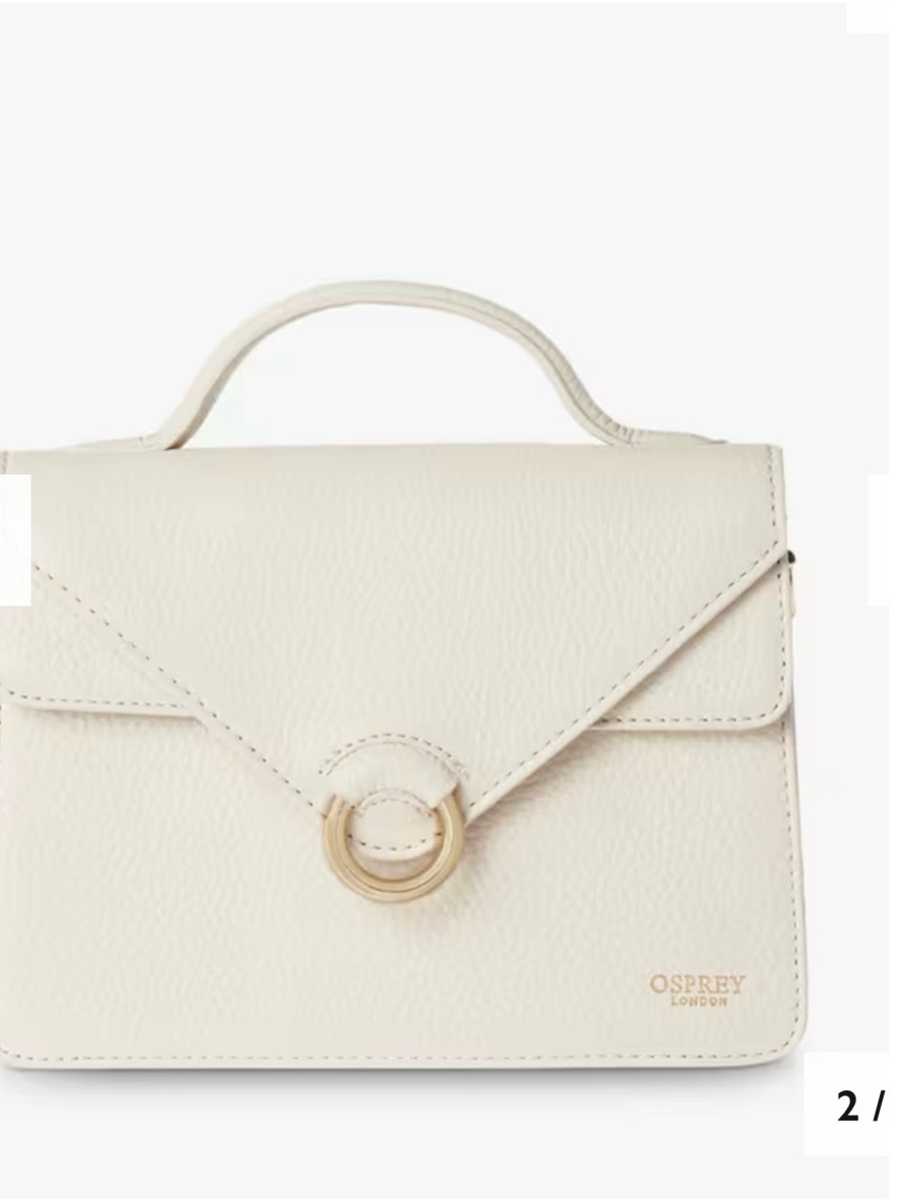OSPREY Cream Structured Top-Handle Satchel